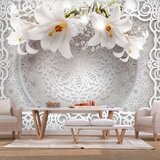  Samoljepljiva foto tapeta - Lilies and Ornaments 98x70 Cijene