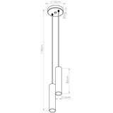 Sollux SL.1869 - Visilica na sajli LAGOS 2xGU10/10W/230V crna | Eponuda.com