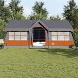 Šotori s streho Siva in oranžna 622 x 295 x 238 cm Poliester - - Siva - 25.7 - 622 x 295 x 238 cm - 2025- | Shoptok.si