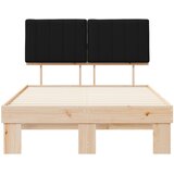 Krevetni okvir s tapiciranim uzglavljem Crna 120 x 190 cm | shoptok.hr
