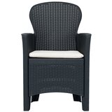  3-dijelni bistro set od plastike s izgledom ratana antracit | Eponuda.com