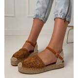D/CEO Brown Santos Openwork Espadrille Sandals | shoptok.hr