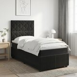  LED okvir za krevet s madracem Crna 100 x 200 cm Baršun | shoptok.hr