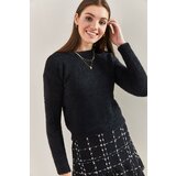 Bianco Lucci Women's Thessaloniki Knitted Crew Neck Soft Knitwear Sweater Cene