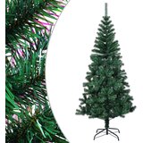  Umjetno božićno drvce s obojenim vrhovima zeleno 120 cm PVC | shoptok.hr