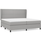  s oprugama i madracem svjetlosivi 200 x 200cm od tkanine | shoptok.hr
