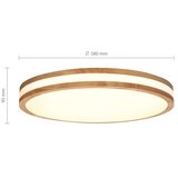  Brilagi - LED prigušiva svetiljka MOLINA LED/60W/230V 3000-6500K hrast prečnik 58 cm + daljinski upravljač | Eponuda.com