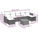  8-dijelni set vrtnih sofa od poliratana s jastucima bež | shoptok.hr