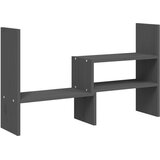  Stalak za monitor sivi (39 - 72) x 17 x 43 cm masivna borovina | shoptok.hr