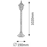 Rabalux milano spoljna lampa1m E27 60W staro zlato IP43 spoljna rasveta | Eponuda.com