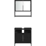  Set namještaja za kupaonicu 3 kom. Crna Konstruirano drvo | Shoptok.si