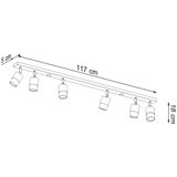  Stropna svetilka NERO 6 črna/zlata, (21348071) | Shoptok.si