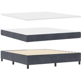  s opruga kutije Tamno siva 180 x 200 cm Baršun | shoptok.hr