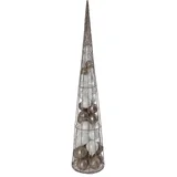 cone, jelka, sa kuglama, zlatna, LED, 80cm ( 761051 )