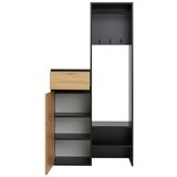 Mömax Predsoba Andy, Črna, Imitacija Hrasta | Shoptok.si