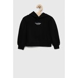 Tommy Hilfiger Otroška mikica črna barva, s kapuco | Shoptok.si