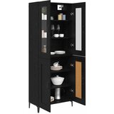  Highboard Crni hrast 69,5 x 34 x 180 cm Konstruirano drvo | shoptok.hr