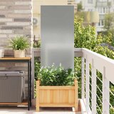 vidaXL Privatnost u vrtu Rezbarija Srebrno 50 x 140 cm Pocinčani čelik u