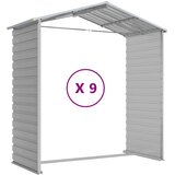  Vrtna kućica svijetlosiva 191x810x198 cm pocinčani čelik | shoptok.hr