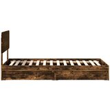  Krevet s od storage s uzglavljem Dimljeni hrast 75 x 190 cm | shoptok.hr