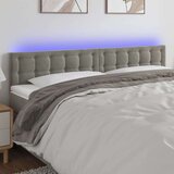  Uzglavlje svjetlosivo 180x5x78/88 cm baršunasto Cijene