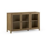 Marckeric Vitrina iz masivnega bora v naravni barvi 142x80x40 cm Alessandra – Cene
