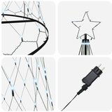 vidaXL LED božično drevesce Hladno bela 138.5 x 138.5 x 399 cm Kovina | Shoptok.si
