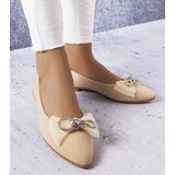 Gemre Beige ballerinas with a bow and rhinestones LaGarde Cijene