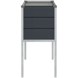  Sadilica Antracit 100 x 45 x 90 cm Cinkani čelik | shoptok.hr