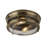 Searchlight Edinburgh Stropna svetilka za kopalnico z 2 lučmi, antična medenina, IP44, E27, (22100883) | Shoptok.si