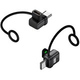 INF 2-Pack Type-C ženski na moški L-adapter: 240W, 120Gbps, Visoka zmogljivost Black, (5000291490) | Shoptok.si