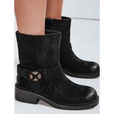 DStreet Botki damskie zamszowe czarne | Shoptok.si