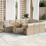  11-dijelni set vrtnih sofa od poliratana s jastucima bež | shoptok.hr