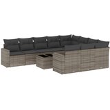  11-dijelni set vrtnih sofa od poliratana s jastucima sivi | shoptok.hr