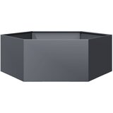  Vrtna sadilica antracit šesterokutna 138 x 120 x 45 cm čelična | Eponuda.com