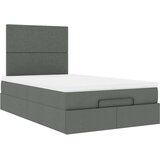 vidaXL Otomanski okvir kreveta s madraca tamnosivi 120x200cm tkanine | shoptok.hr