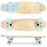 Spokey WOO-FISH Wooden pennyboard 56 x 15 cm, ABEC7, light blue | Shoptok.si