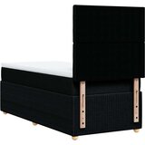 vidaXL Box spring krevet s madracem crni 90x190 cm od tkanine | shoptok.hr