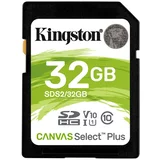Kingston Spominska kartica SDHC Canvas Select Plus, 32 GB