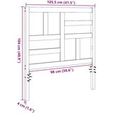  Uzglavlje za krevet s uzglavljem Vosak smeđa 105,5 x 4 x 104 cm | shoptok.hr