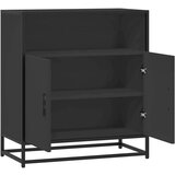 vidaXL Komoda črna 68x35x76 cm inženirski les | Shoptok.si