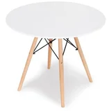 trpezarijski sto Torino, Okrugli, 80cm, Beli