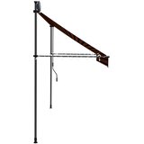 Tenda na ručno uvlačenje s LED svjetlom 300 cm narančasto-smeđa | Eponuda.com