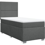  Krevet s oprugama i madracem tamnosivi 100 x 200 cm od tkanine | shoptok.hr