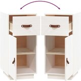  Komoda bela 34x40x75 cm trdna borovina, (20600791) | Shoptok.si