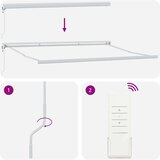 vidaXL Zložljiva tenda antracit in bela 4x3 m blago in aluminij | Shoptok.si