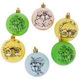  Set od 6 kuglica za bor sa bojama za oslikvanje | Shoptok.si