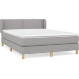  Krevet s oprugama i madracem svjetlosivi 140x190 cm od tkanine | shoptok.hr