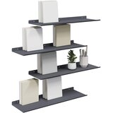  Lebdeća polica Zidne 4 pcs Antracit 60 x 18 x 2,5 cm Čelik | Eponuda.com