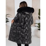 DStreet Kurtka damska zimowa ELECIO długa pikowana z kapturem czarna TY4681 | shoptok.hr
